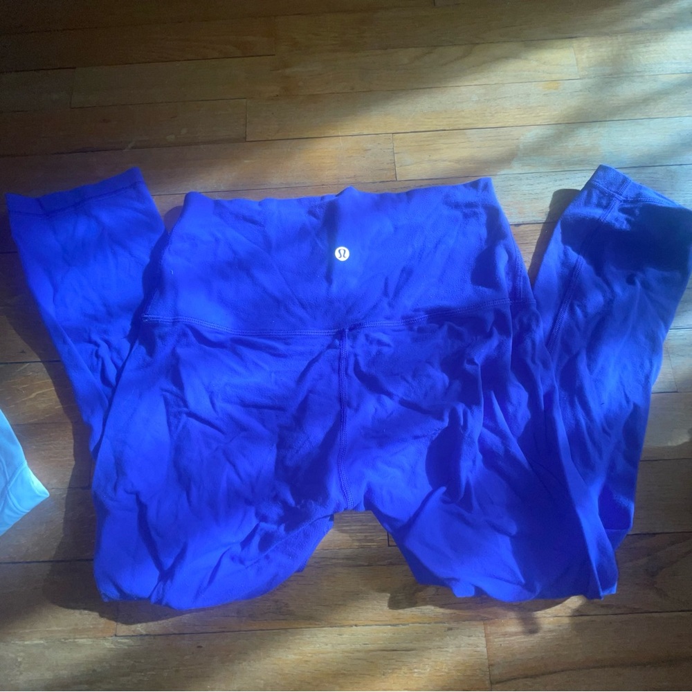 lululemon purple leggings crop older style